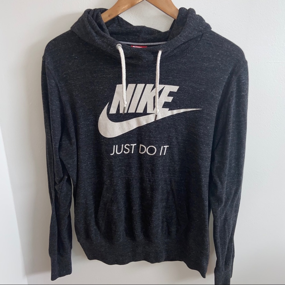 Nike dark gray vintage style hoodie